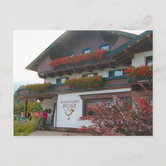 Oostenrijk, postkantoor Zillertal, kantoor Briefkaart
