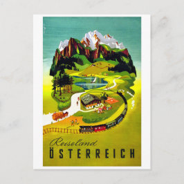 Oostenrijk, Reisland, spoorweg, vintage reizen Briefkaart