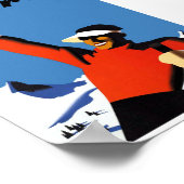 Oostenrijk Retro Ski Poster (Hoek)