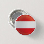Oostenrijk Ronde Icon Vlag Button 3,2 Cm (Voorkant /achterkant)