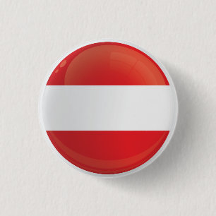 Oostenrijk Ronde Icon Vlag Button 3,2 Cm