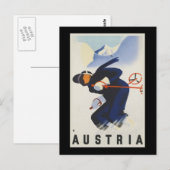 Oostenrijk Ski Briefkaart (Voorkant / Achterkant)