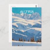Oostenrijk ski briefkaart (Voorkant / Achterkant)