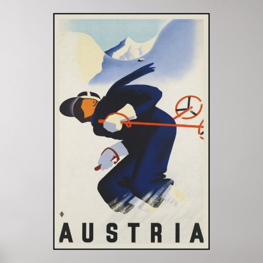 Oostenrijk Ski Poster (Voorkant)