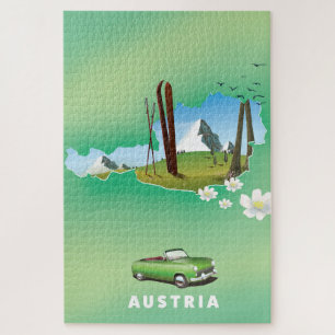 Oostenrijk Ski Reisposter Legpuzzel