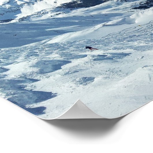 oostenrijk skigebergte alpen sneeuwlandschap poster (Hoek)