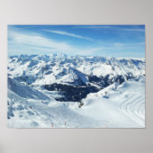 oostenrijk skigebergte alpen sneeuwlandschap poster (Voorkant)