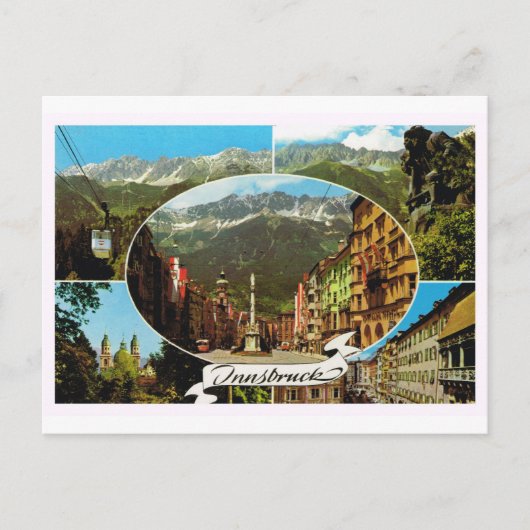 Oostenrijk, Tirol, multiview Innsbruck Briefkaart (Voorkant)