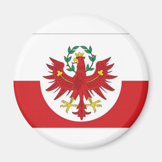 Oostenrijk Tirol Vlag Magneet (Voorkant)