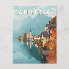 Oostenrijk Travel Art Vintage Briefkaart
