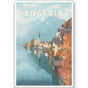 Oostenrijk Travel Art Vintage Sticker