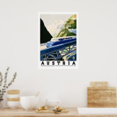  Oostenrijk Treinreis Poster | Retro Alpine (Keuken)
