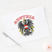 Oostenrijk Vierkante Sticker (Envelop)