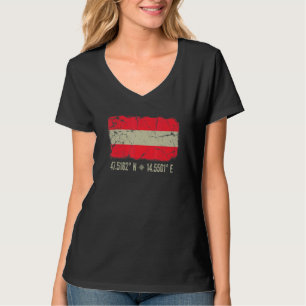 Oostenrijk Vlag Coördineert Mannen Vrouwen Oostenr T-shirt