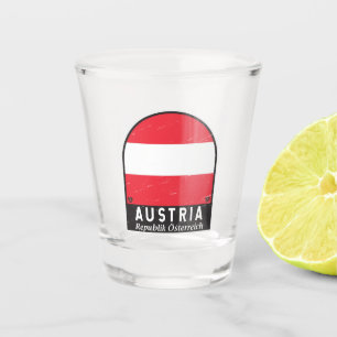 Oostenrijk vlag Embleem Shot Glas
