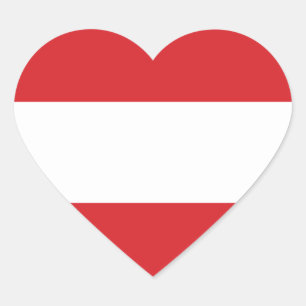 Oostenrijk-vlag Emblem Hart Sticker
