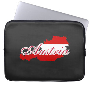 Oostenrijk vlag kaart laptop sleeve