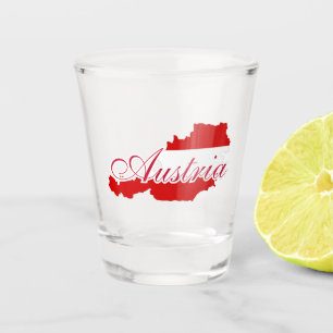 Oostenrijk vlag kaart shot glas