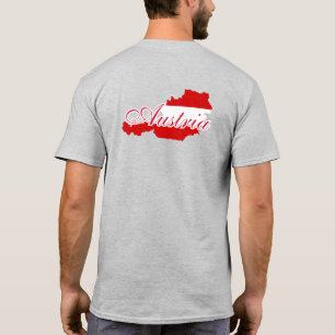 Oostenrijk vlag kaart t-shirt