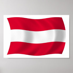 Oostenrijk Vlag Poster Print