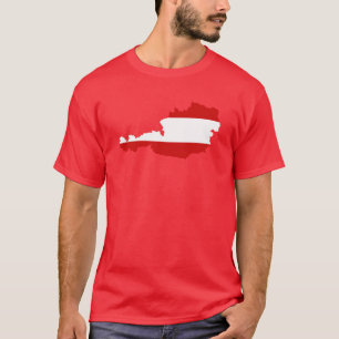 Oostenrijk-vlagplattegrond T-Shirt