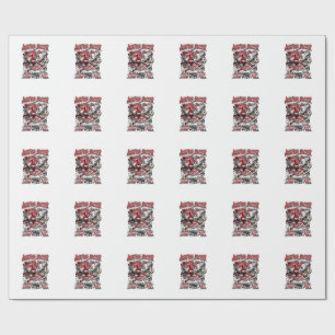 Oostenrijk Voetbal Skelet Aanvaller Naties Poster Cadeaupapier