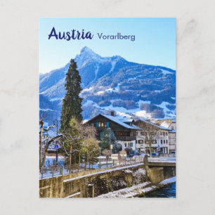 Oostenrijk Vorarlberg in de winter Briefkaart