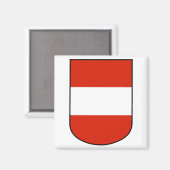 Oostenrijk Wapenmunt Magnet Magneet (Voorkant / Achterkant)