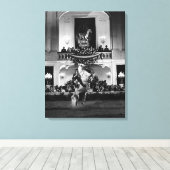 Oostenrijk Wenen Spaans Courbette Canvas Afdruk (Insitu (Houten vloer))