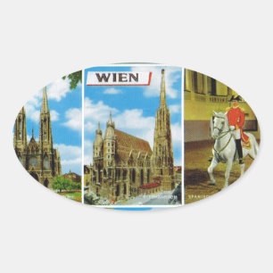 Oostenrijk, Wenen, Wenen, Multiview Ovale Sticker