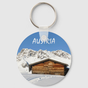 Oostenrijk Winter in het Alps Souvenir Sleutelhanger