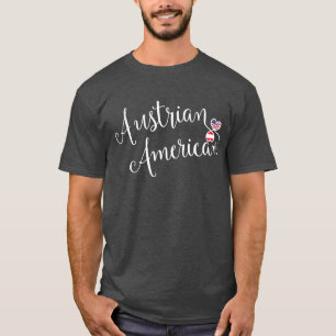 Oostenrijks-Amerikaanse gejumeleerde harten T-shirt