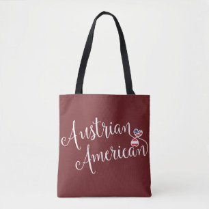 Oostenrijks-Amerikaanse getwind harten-grocery-tas Tote Bag