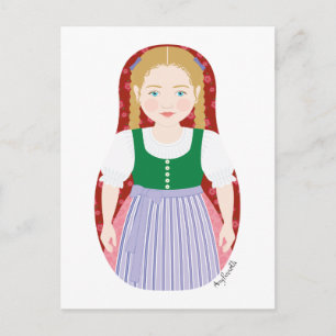 Oostenrijks Briefkaart Matryoshka