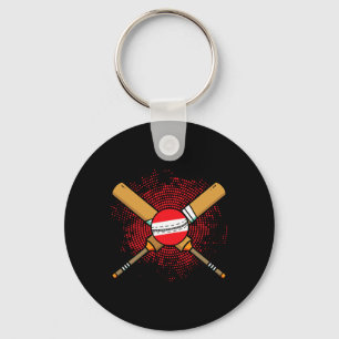 Oostenrijks cricketracket en Ll vlag van Oostenrij Sleutelhanger
