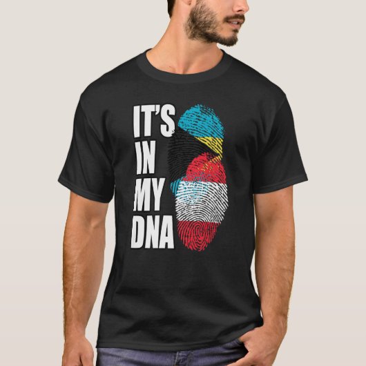 Oostenrijks en Bahamaans erfgoed voor DNA-vlag T-shirt (Voorkant)