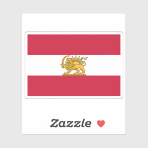 Oostenrijks-Iraanse Leeuw-en-Zon-Erfenisvlag Sticker