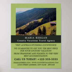 Oostenrijks landschap, reisbureau Adverteren Poster