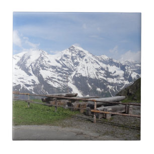 Oostenrijkse Alpen, aangepaste keramische tegels Tegeltje