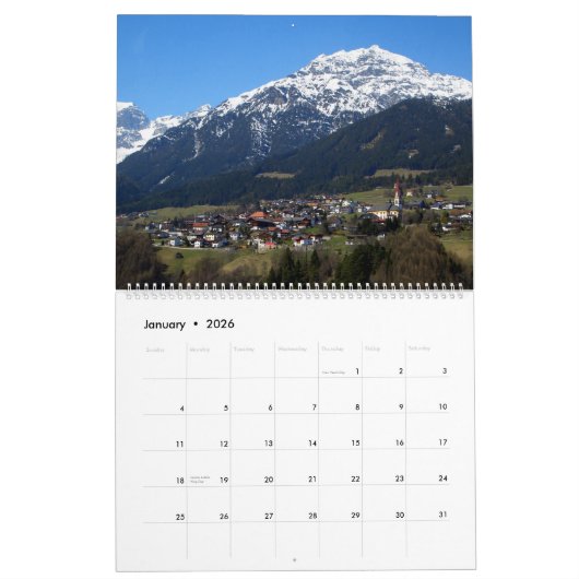 Oostenrijkse Alpen Kalender (Jan 2026)