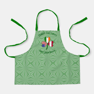 Oostenrijkse Ierse Amerikaanse Shamrock vlag geper Schort