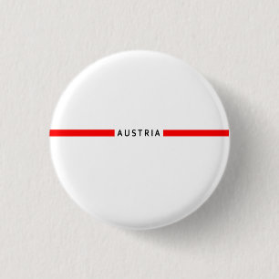 Oostenrijkse minimalistische vlag ronde button 3,2 cm