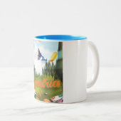 Oostenrijkse reisposter voor cartoons tweekleurige koffiemok (Voorkant rechts)