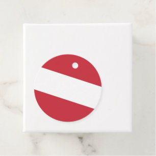 Oostenrijkse vlag bedankjes labels
