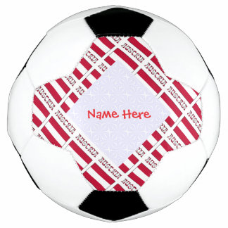 Oostenrijkse vlag betegeld rood gepersonaliseerd voetbal