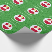 Oostenrijkse vlag engel kerst gepersonaliseerd cadeaupapier (Hoek)