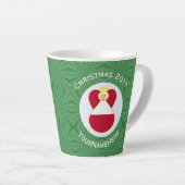 Oostenrijkse vlag engel kerst gepersonaliseerd latte mok (Rechterhoek)