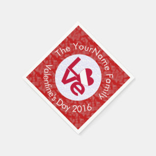 Oostenrijkse Vlag Hart LIEFDE Rood Gepersonaliseer Servet