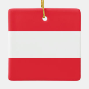 Oostenrijkse vlag keramisch ornament