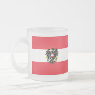 Oostenrijkse vlag matglas koffiemok
